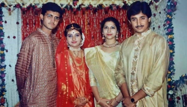 Sourav Ganguly, his brother Snehashi and sister in law Image