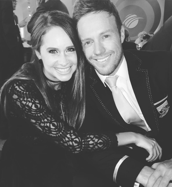 South African Cricketer AB de Villiers and wife Danielle de Villiers Image