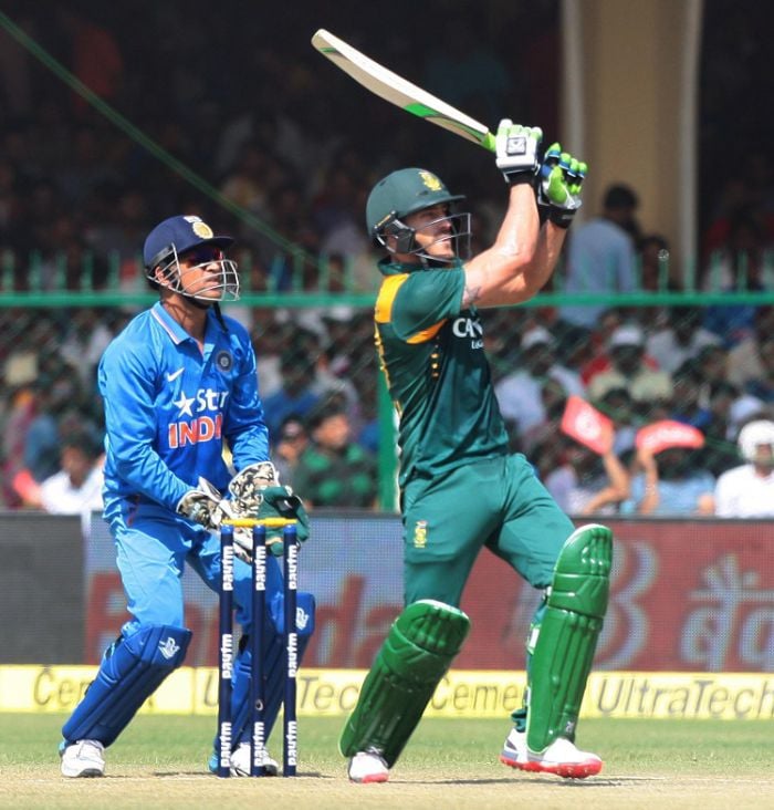 South African cricketer Faf du Plessis against India