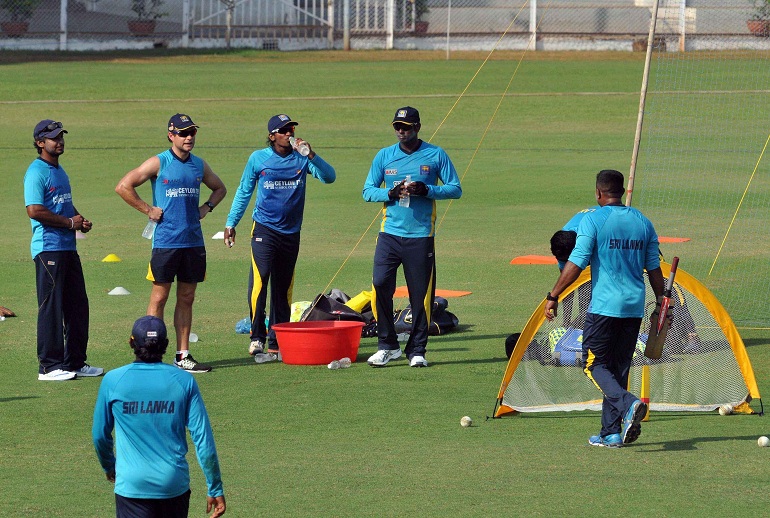 Hd Image for Cricket Sri Lankan cricketers during a practice session at Brabourne in Hindi