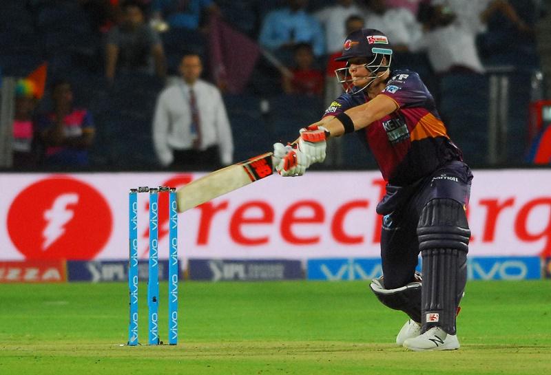 Steve Smith of Rising Pune Supergiants in action