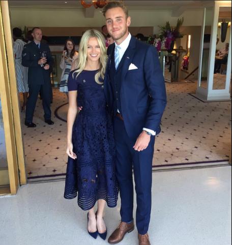 Stuart Broad with his girlfriend Bealey Mitchell