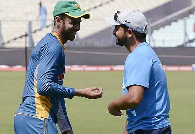 Hd Image for Cricket Suresh Raina and Shoaib Malik in Hindi