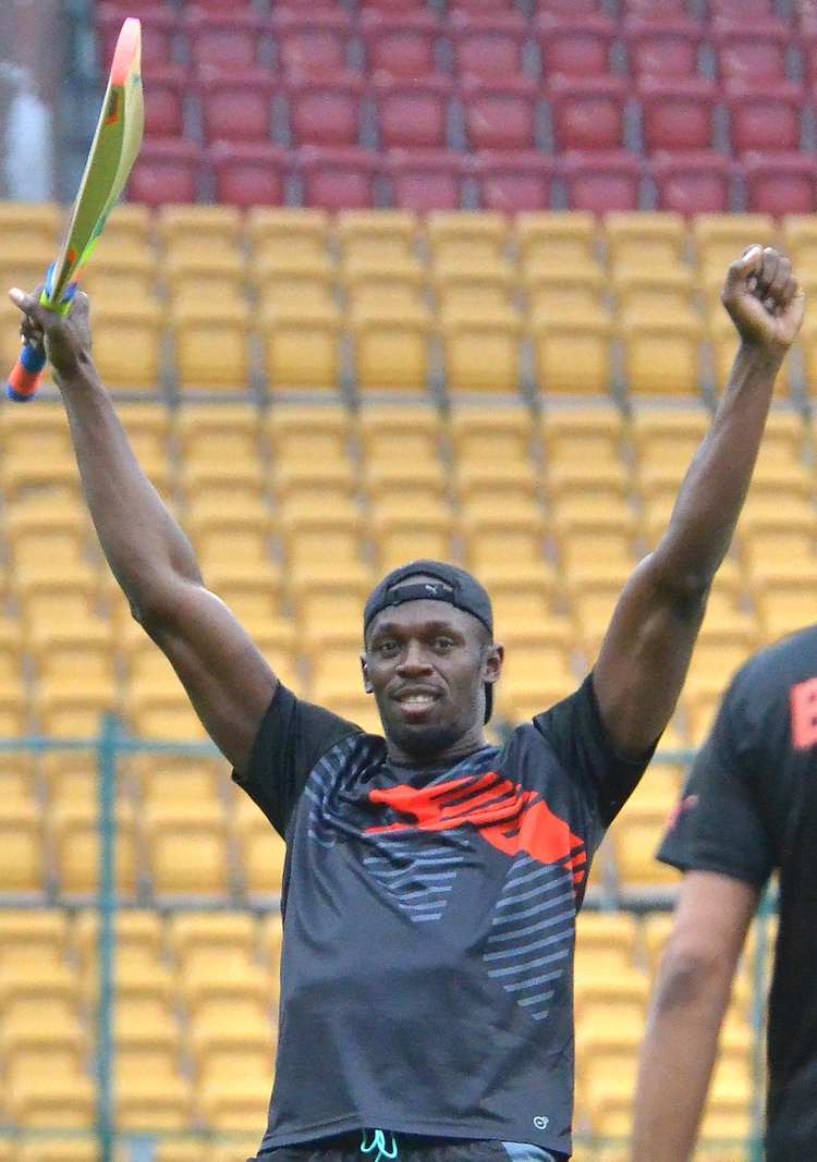 HD Image for cricket Usain Bolt during an exhibition match