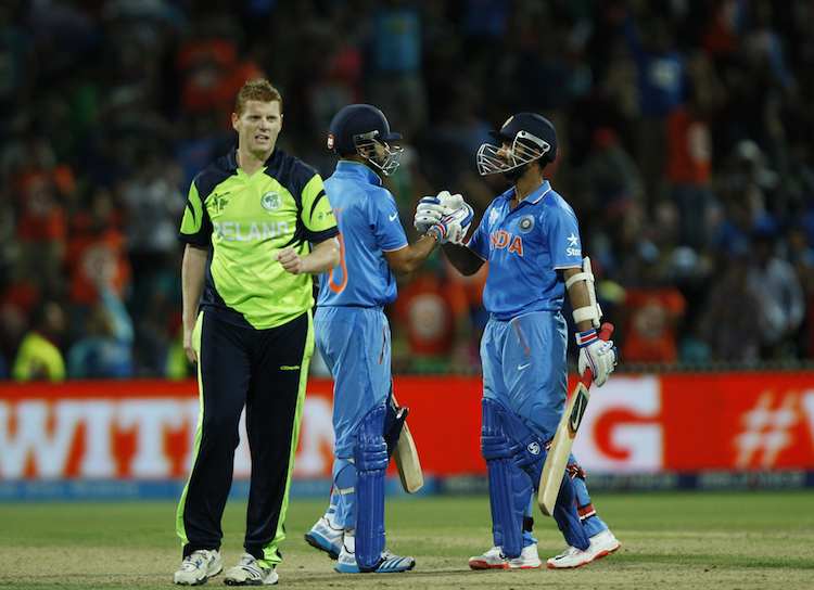 Virat Kohli and Ajinkya Rahane against Ireland in World Cup 2015