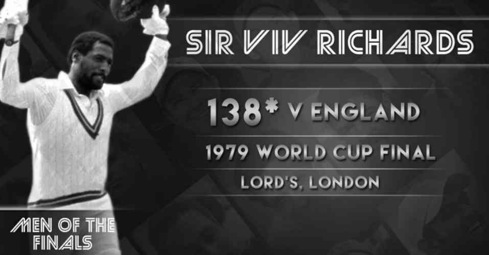 Vivian Richards - Man of the Match in 1979 World Cup Final