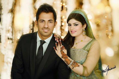 Hd Image for Cricket Wahab Riaz and Zainab Chaudhry in Hindi