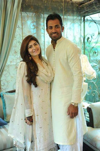 Wahab Riaz and wife Zainab Chaudhry Image