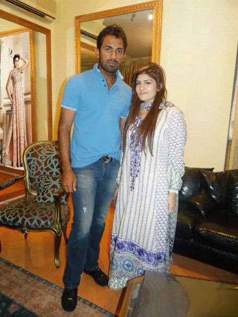 Hd Image for Cricket Wahab and wife Zainab Chaudhry in Hindi