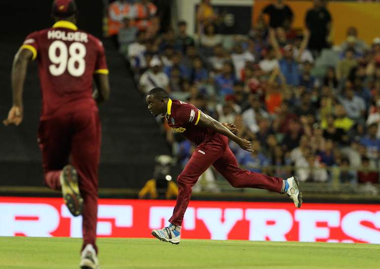 West Indies Players in action