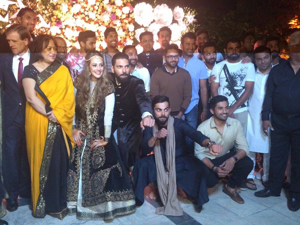 Hd Image for Cricket Yuvraj Singh Hazel Keech wedding Celebrations in Hindi