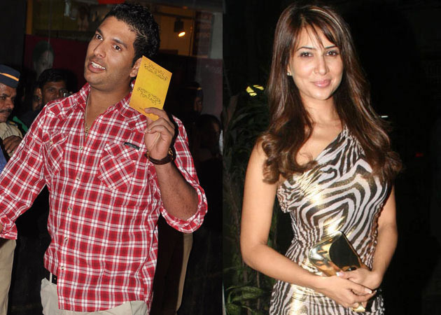 Yuvraj Singh and Kim Sharma Image