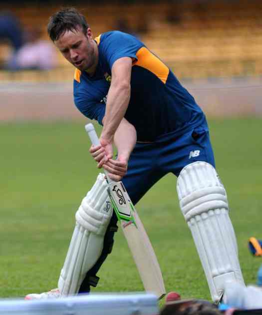 Hd Image for Cricket De Villiers at nets in Hindi