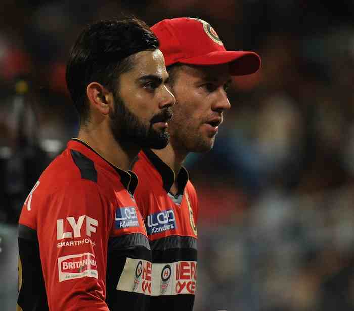 Hd Image for Cricket Devilliers with his firend Virat Kohli in Hindi