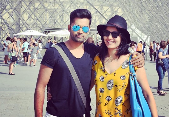 vinay kumar in paris with his wife richa kumar Image